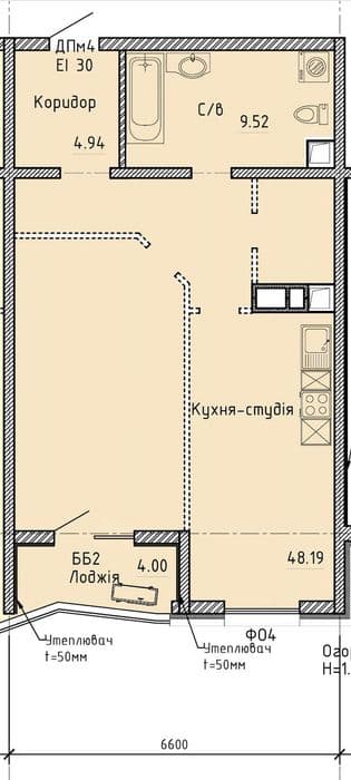 Видовая квартира 67,1 м² в ЖК «Олимпийский» проспект Шевченко Комиссия 0% АШ