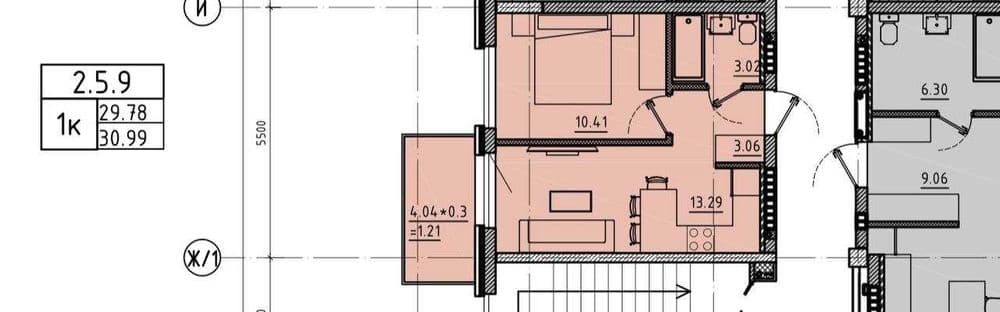 9я Фонтана, 1комн 33 м. Пространство на 9й. Авдеева Черноморского